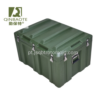 Caixa logística dura do equipamento impermeável plástico verde resistente durável com punho
